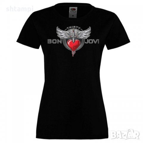 Дамска тениска Bon Jovi 1, снимка 2 - Тениски - 32860114