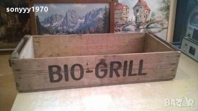 bio-gril дървен сандък-за колекция-71х30х15см-внос холандия, снимка 3 - Колекции - 27886449