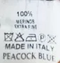 Рокля 100% фин меринос Италия PEACOCK BLUE, снимка 6
