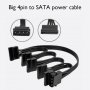 Разклонител на захранващ Molex / SATA кабел за hdd Power spliter, снимка 4