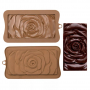 Роза цяла плочка шоколадов блок шоколад силиконов молд форма фондан шоколад гипс, снимка 7