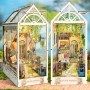 Нова Мини къща Book Nook 3D пъзел с LED – Tea Time в градината Украса, снимка 1