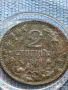 Рядка монета 2 стотинки 1901г. Княжество България Княз Фердинанд първи 25865, снимка 5