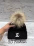 Louis Vuitton шапка с пух или без, снимка 5