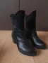 Нови дамски черни боти на нисък ток, снимка 1