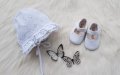 Бебешки буйки и шапка за новородено момиченце, снимка 8
