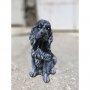 Фигура - статуя от бетон на куче Кокер Шпаньол - патирана в черен и бял цвят, снимка 5