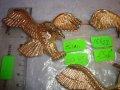 ЛОТ ТРИ ПОЗЛАТЕНИ МЕТАЛНИ ФИГУРАЛНИ АРТ АПЛИКАЦИИ ФИГУРКА на ЛЕТЯЩ ОРЕЛ 15422, снимка 3