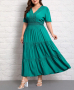 Зелена рокля, Елегантна рокля, Лятна рокля, снимка 1 - Рокли - 44933152