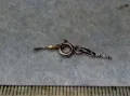 СТАРА СРЕБЪРНА ЗАКОПЧАЛКА СРЕБРО 925 ITALY с БЯЛА ПОЗЛАТА КАРАБИНКА За ГРИВНА КОЛИЕ ВЕРИЖКА 49912, снимка 3