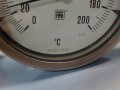 биметален термометър NUOVA FIMA Ø110mm G1/2 KL1 0/+200°C L- 100-300mm, снимка 5