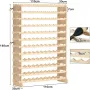 ПРОМОЦИЯ Стойка за вино от естествена дървесина (120 бутилки) 10BFLCBY-WS120, снимка 6
