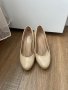 Дамски обувки бежов лак заоблени с висок ток МЕГИЯС, снимка 1