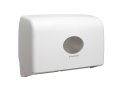 Aquarius, 6947, Twin Mini Jumbo диспенсър за навити тоалетни кърпички, бял, 1 x 1 дозатор, снимка 2