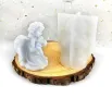3D Ангел момче молещ молитва Кръщене силиконов молд форма фондан шоколад смола гипс свещ, снимка 4