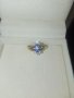 18k. златен пръстен с диаманти и сапфири, снимка 15