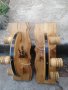 Стенни дървени лампи с нови колела тип каруца с дървени чашки , снимка 5