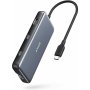 Хъб Anker 555 PowerExpand, 100W, PowerDelivery, 4K@60Hz, HDMI, 10Gbps, USB-C, USB-A, Ethernet