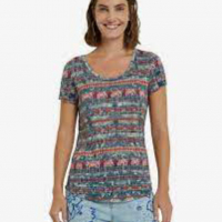 Дамска блуза Desigual, снимка 6 - Тениски - 36389006