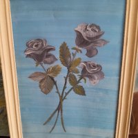 Авторска картина Черни рози, снимка 2 - Картини - 42963977