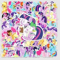 50 бр Малкото Пони My Little Pony самозалепващи лепенки стикери за украса декор картонена торта, снимка 3 - Други - 43992181