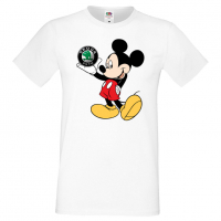 Мъжка тениска Mickey Mouse Skoda Подарък,Изненада,Рожден ден, снимка 10 - Тениски - 36577630
