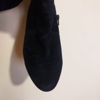 Дам.ботуши-/изк.велур/-чизми-№39-цвят-черен. Закупени от Италия., снимка 5 - Дамски ботуши - 22315371