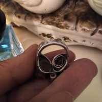 Авторски сребърен пръстен с аметистова друза, снимка 7 - Пръстени - 36937940
