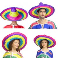 3108 Цветна мексиканска шапка сомбреро, снимка 2 - Шапки - 38281589
