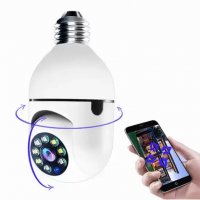 Куполна камера тип крушка с ъгъл на видимост 360° и вграден микрофон, снимка 1 - IP камери - 37481747