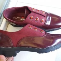 Нови дамски обувки бордо № 37, снимка 4 - Дамски ежедневни обувки - 26740117