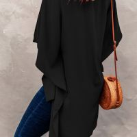 Дамска блуза тип кимоно в черен цвят, снимка 4 - Туники - 44862457