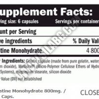 AMIX Creatine Monohydrate 800mg. / 500 Caps., снимка 2 - Хранителни добавки - 35448973