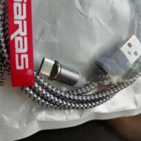 Магнитен кабел за зареждане на телефон, снимка 3 - USB кабели - 39578927