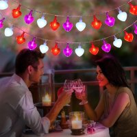 Ezzfairy 45 LED лампи сърца свети валентин за външна декорация (8 режима), снимка 8 - Лед осветление - 43976953