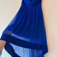 Турско синя рокля без презрамки 💙, снимка 3 - Рокли - 44016855