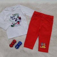 Комплект за момче Мики Маус блуза и нов панталон 9-12 месеца, снимка 6 - Комплекти за бебе - 42934284