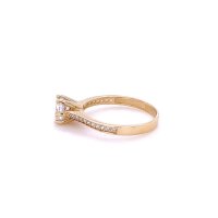 Златен дамски пръстен 1,95гр. размер:56 14кр. проба:585 модел:20209-1, снимка 3 - Пръстени - 43119072