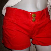 g-perfect jeans- Къси червени дънкови панталонки- S /М, снимка 3 - Къси панталони и бермуди - 28797765