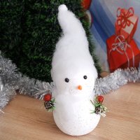 Коледна украса снежен човек с дълга пухена шапка коледни играчки, снимка 7 - Декорация за дома - 26796938