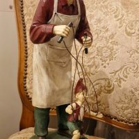 Качествена голяма фигура Джепето и Пинокио– Италия, снимка 2 - Антикварни и старинни предмети - 42755532
