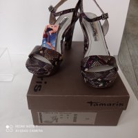 Нови немски  на платформа Tamaris, 37 черни, снимка 8 - Сандали - 33050473