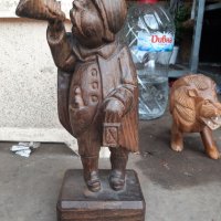 Дървена статуя на вестоносец, снимка 4 - Антикварни и старинни предмети - 32590954