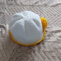 Плетена Детска шапка на една кука, снимка 3 - Шапки - 43365924