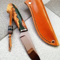 Ръчно изработен ловен нож от марка KD handmade knives ловни ножове, снимка 2 - Ловно оръжие - 39892122