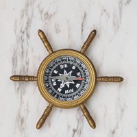 Старинен компас, снимка 1 - Антикварни и старинни предмети - 43153431