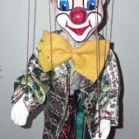 Марионетка Шмидер- Клоун от истинско дърво, ръчна изработка 3, снимка 4 - Антикварни и старинни предмети - 43820834