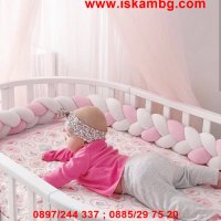 Плетен обиколник за бебешко легло, кошара, детско креватче - 3 метра - код 2487, снимка 11 - Бебешки легла и матраци - 26713129