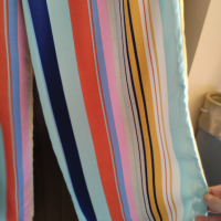 страхотен дълъг летен цветен панталон с висока талия , снимка 2 - Панталони - 44924647