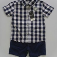 Летен комплект риза и къси панталонки, размер 18-24 месеца, снимка 1 - Комплекти за бебе - 27220070